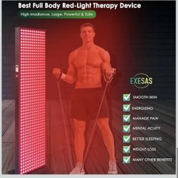 3000W Full-Body Red Light Therapy Panel, 600 Clinical-Grade LEDs – 630nm, 660nm Red