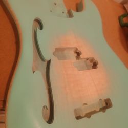 Thinline pj bass Custom flametop body...$200