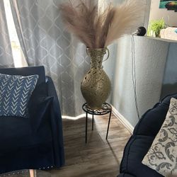 Vase Table And Feathers