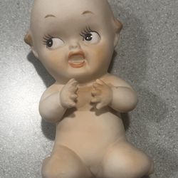 Vintage Norcrest China Baby Kewpie Doll Figurine – Bisque Porcelain – 4.75” Tall.