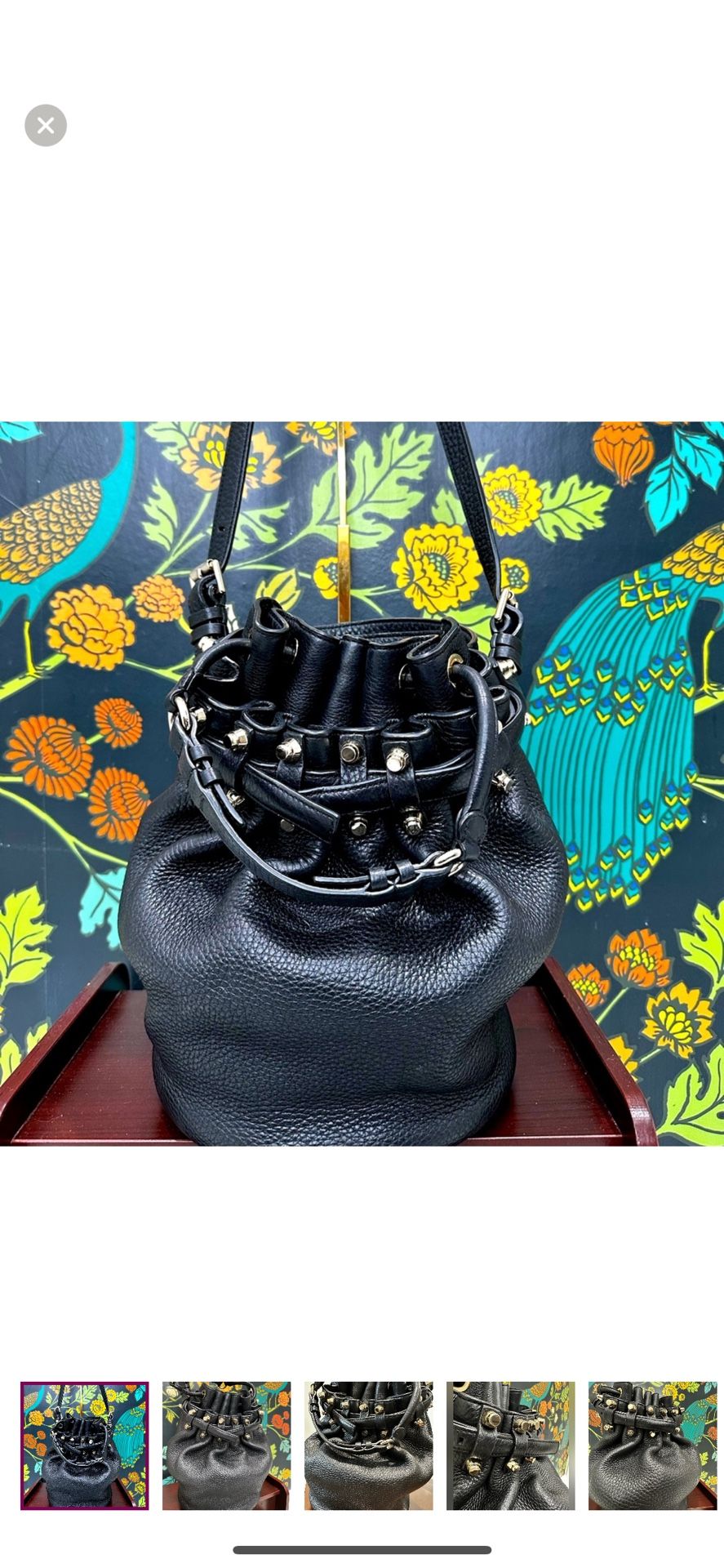 Alexander Wang Black Leather Bucket Bag Size: 13 x 8 x 8