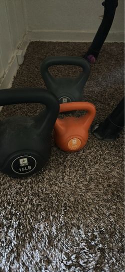 Weight bench with bar and some weights
