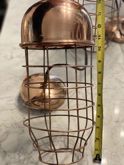 Total If 4 Assorted Copper Hanging Lamps New