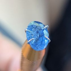 Certified 2.7 Carat Natural Oval Blue Sapphire