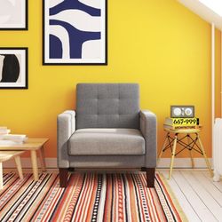 Better Homes & Gardens Porter Chair, Gray Linen