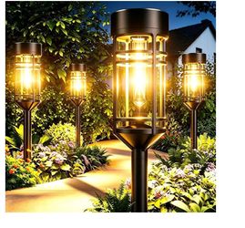 8 Pack Solar Garden Lights, Bright LED Solar Pathway Lights Outdoor