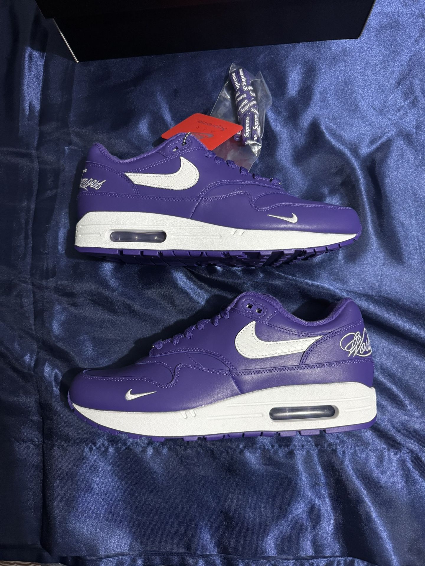 Supreme x Air Max 1 ‘87 SP ‘Varsity Purple’ US Mens 9.5