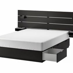 Queen bed frame and mattress
