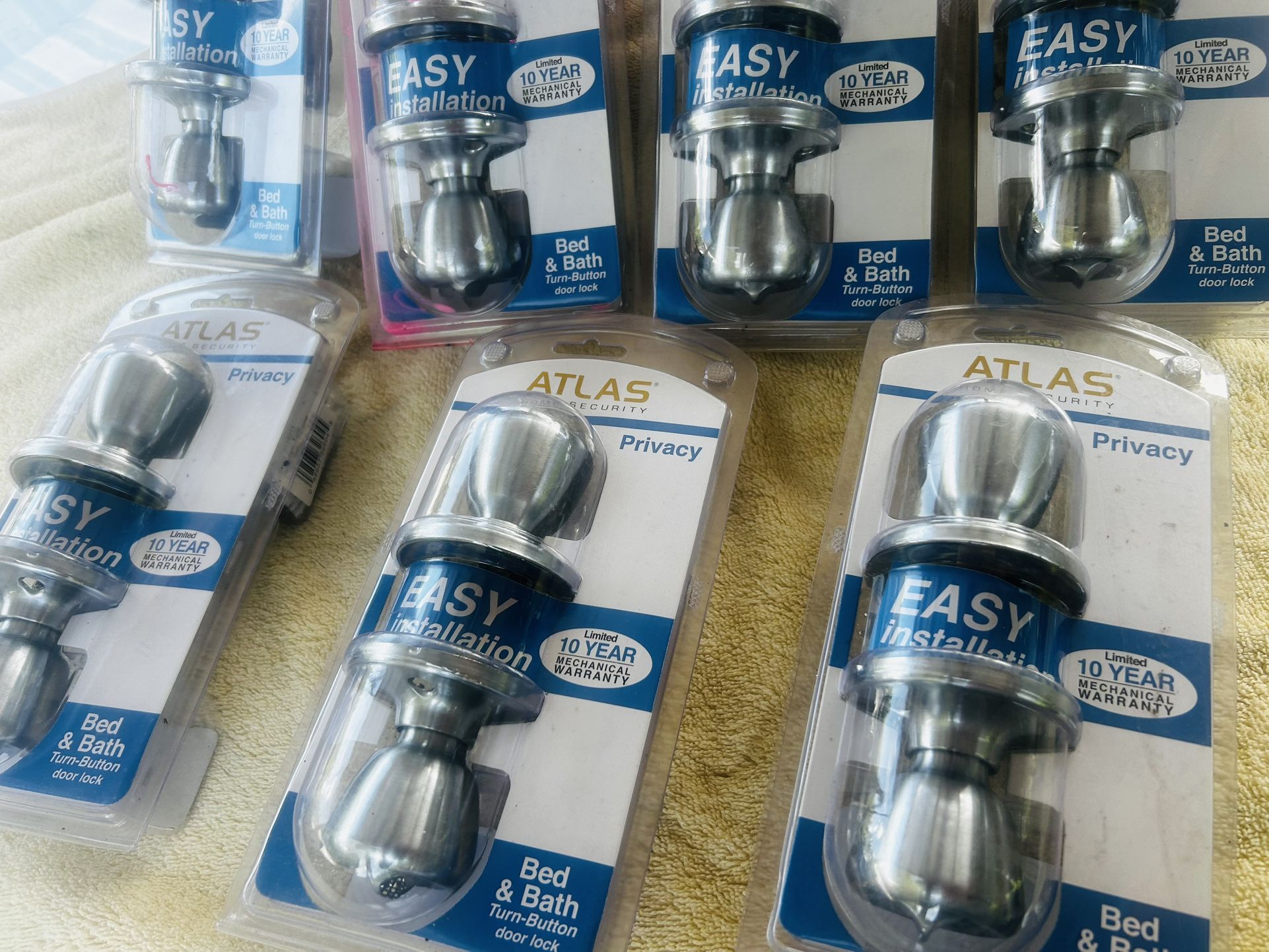 Atlas Privacy Locks  10  Year Warranty 7 Locks 