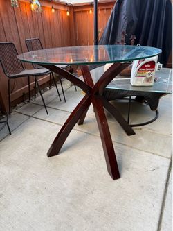 Table with glass top