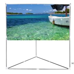 VIVOHOME 100 Inch  Portable Video Projector Screen with Triangle Stand, 16:9