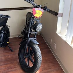 Used Moped Styled Electric Bike Black