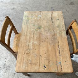 Kids Desk/table & Two Chairs