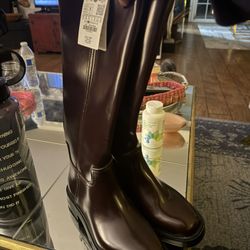 Zara Brown Riding Boots 