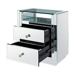 Glam Up Any Bed With This Beautiful Mirrored Nightstand Firm Price $380 Financing Available 