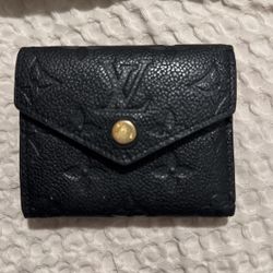 Embossed Woman’s Leather LV WALLET - Authentic