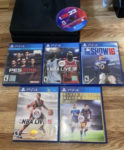 PS4 “ Play Station 4 “ with 6 games ( price $150 )