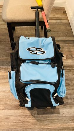 Rolling baseball bag