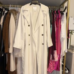  Cream Color Trench Coat 