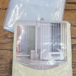 New AnazerBull Waffle Shower Curtain Cream with Liner