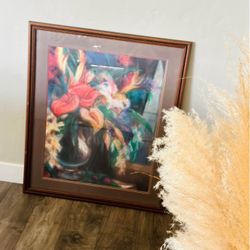 Beautiful  large art , see measurements on the photos .