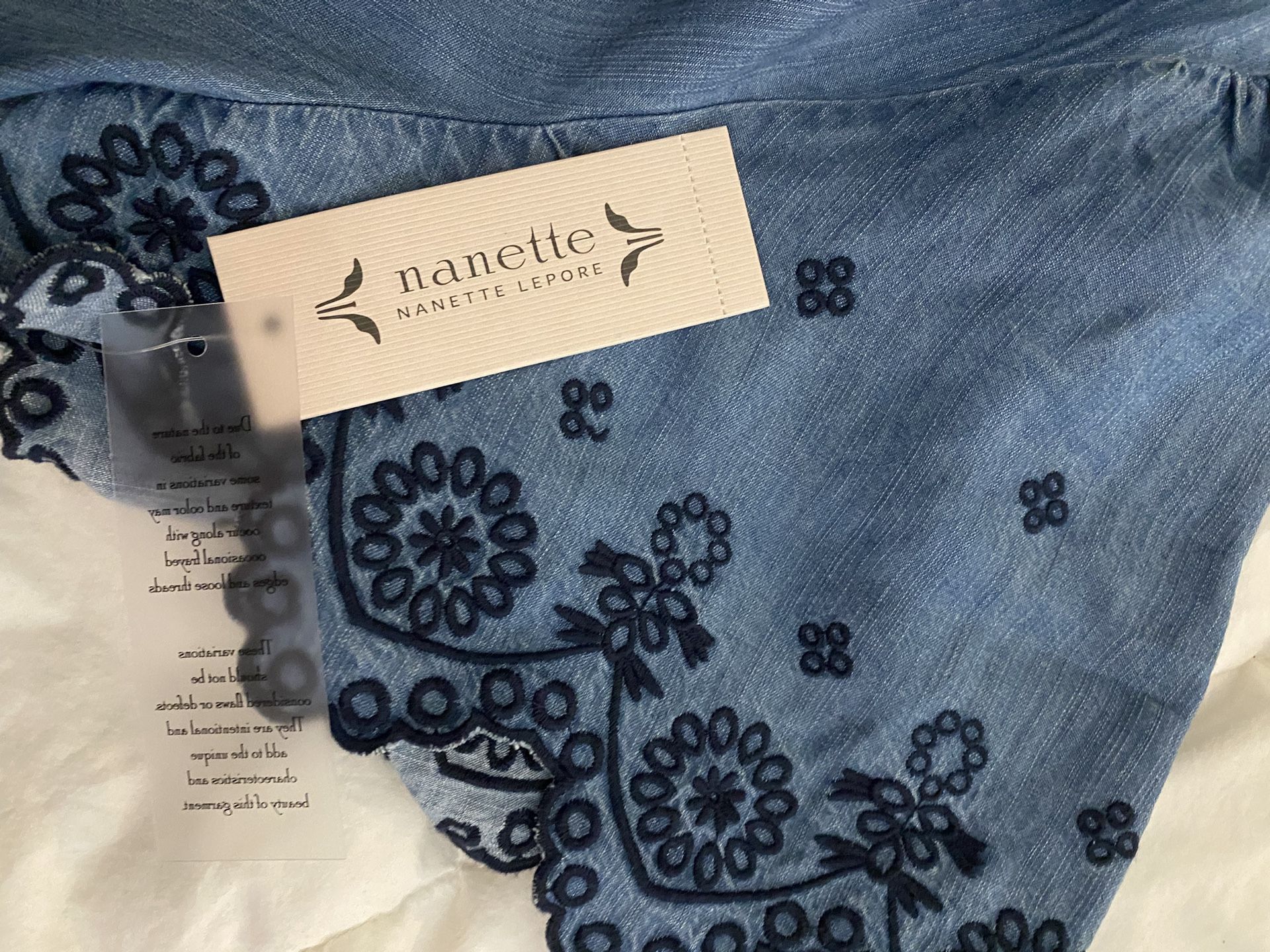 Jeans Dress Embroidered In The Short Sleeves