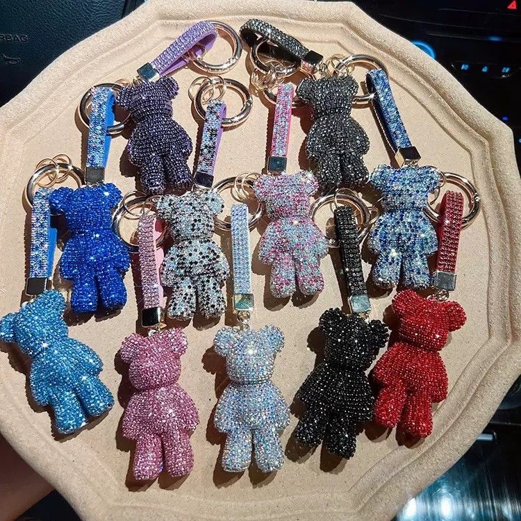 Fashionable diamond key pendant