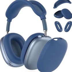 Silicone Case Cover for AirPods Max Headphones (Blue)