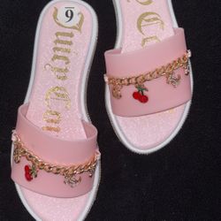 Juice Couture Pink Slides Size 6