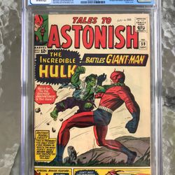 Tales to Astonish #59 (1964) CGC 5.0  - 1st Appearance of the Hulk in Title 