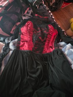 Red and Black Corset Dress