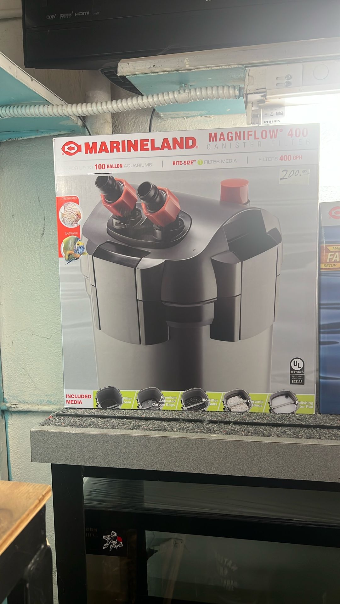 Marineland Magniflow Canister Filter For aquariums, Easy Maintenance,Black