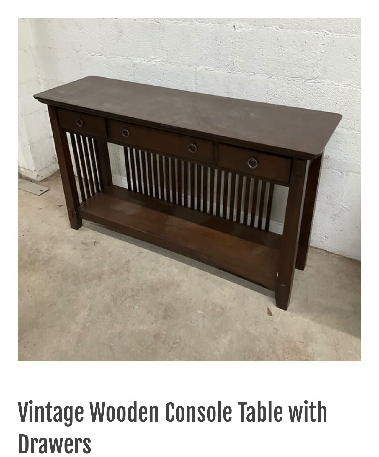 Vintage Console Table