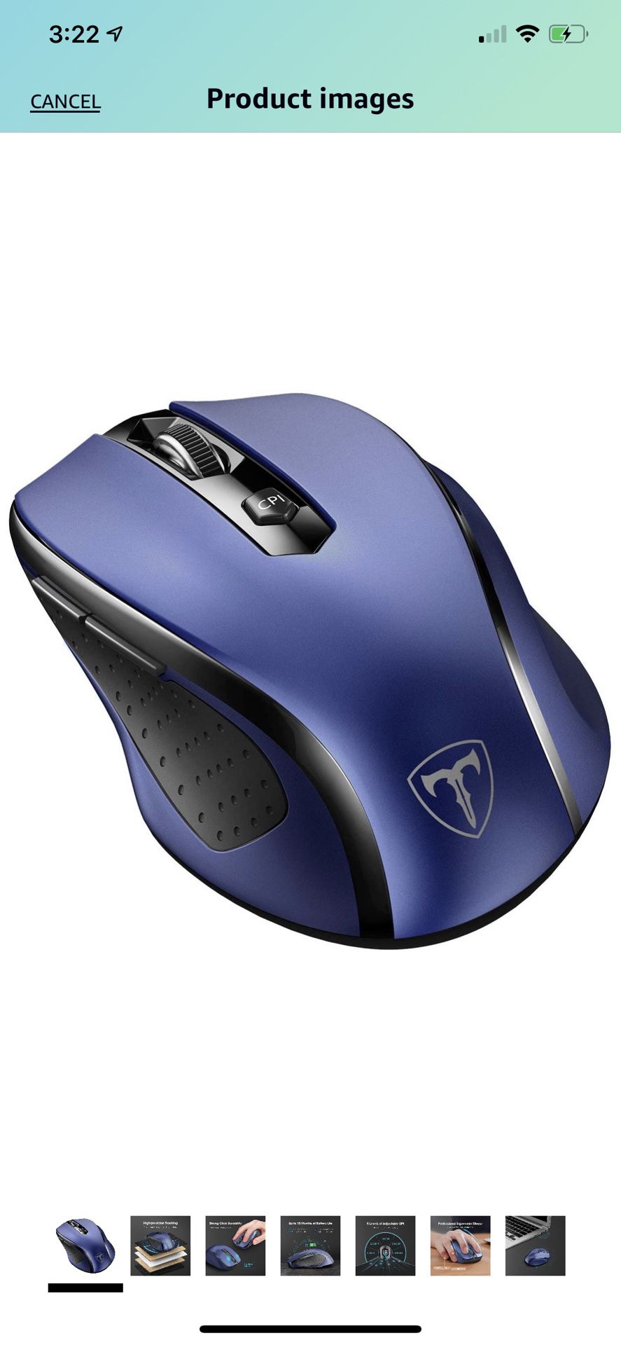 Sapphire Blue Wireless Mouse