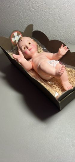 Baby Jesus Figurine with Manger