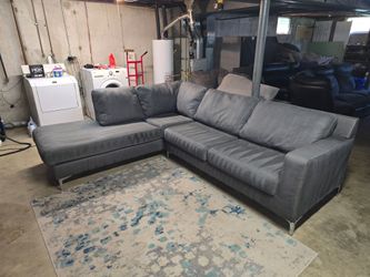 2-piece gray Left-facing sectional