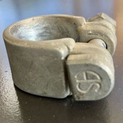 Original Schwinn Seat Post Clamp, D-Clamp, AS Clamp, Arnold Schwinn, 1940, 1950, Fits Many Other Yrs, Good Threads, Located In LaHabra Ca