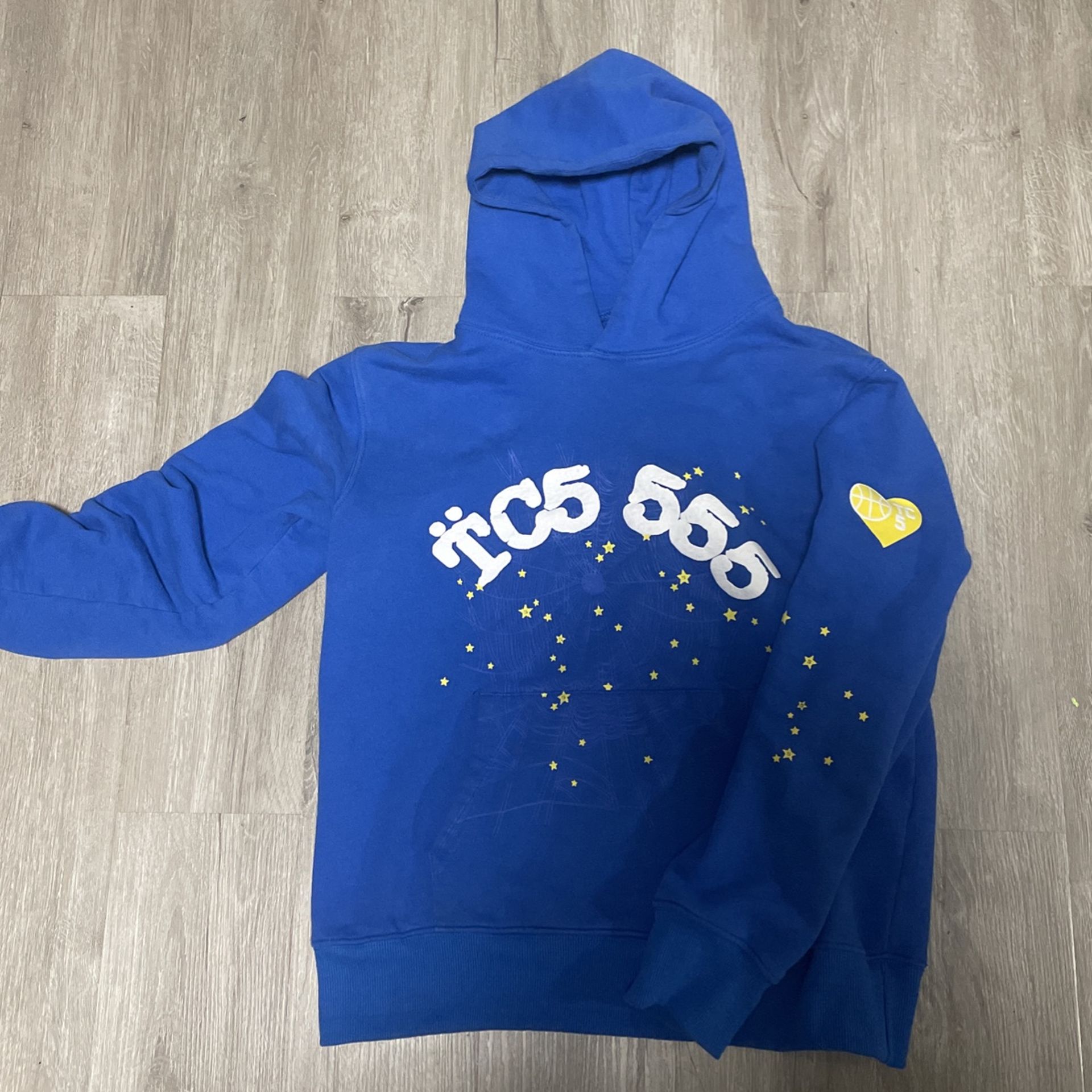Sp5der Hoodie Blue Size Small Men