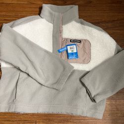 Columbia Lodge Sherpa Pullover in Dove Sea Salt Crushed Clay NWT XL