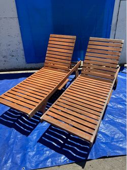 Teak Sun Lounge Chairs