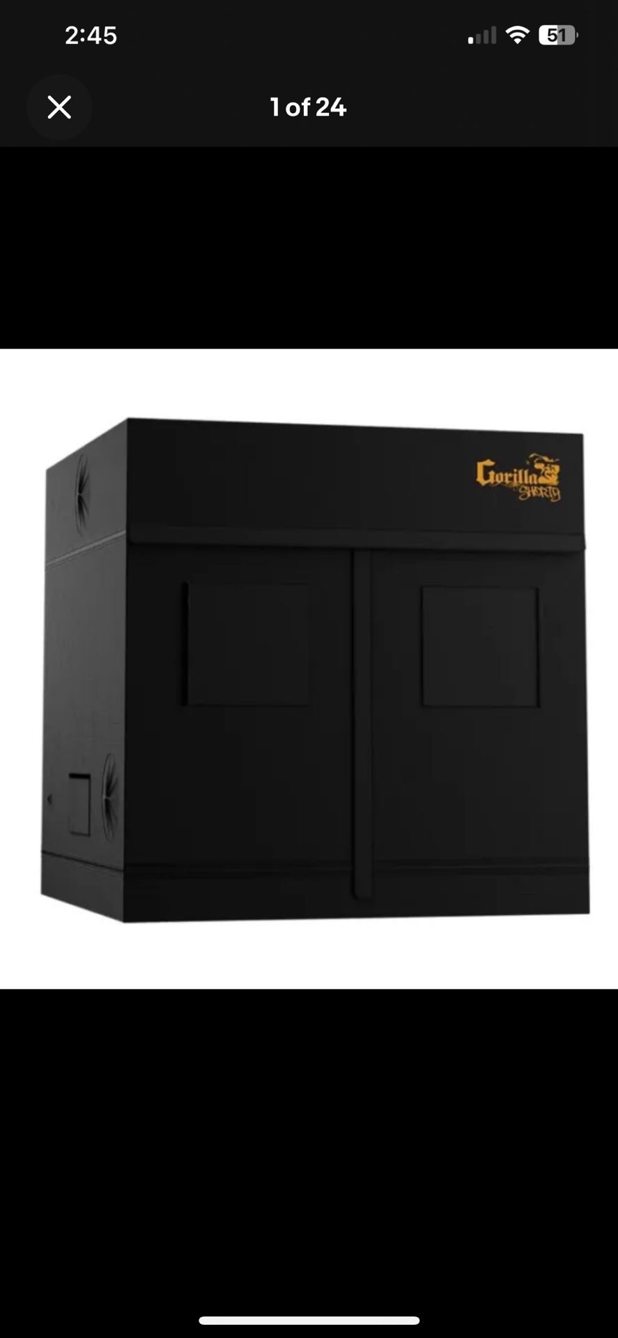 2 New Gorilla Grow Tent 5x5 Shorty 25% Discount for both