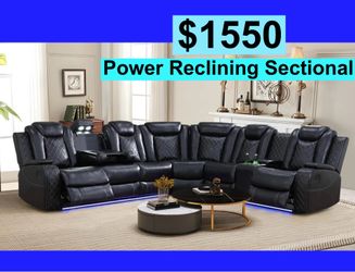 BRAND NEW -Free Delivery. Power Reclining Sectional, Sofa , Couch
