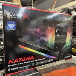 Creative Labs BlasterX Katana Multi-Channel Gaming SoundBar with RGB Lighting Like New 