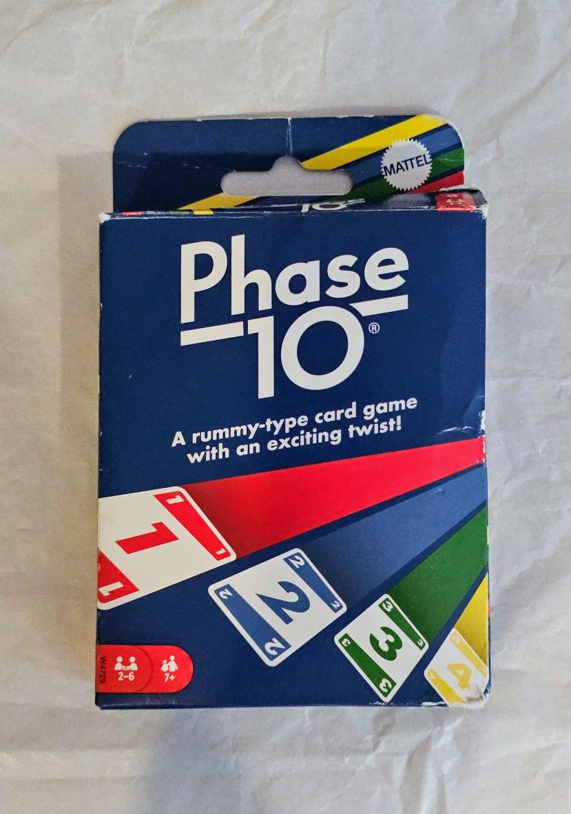 Phase 10, Card Game By Mattel