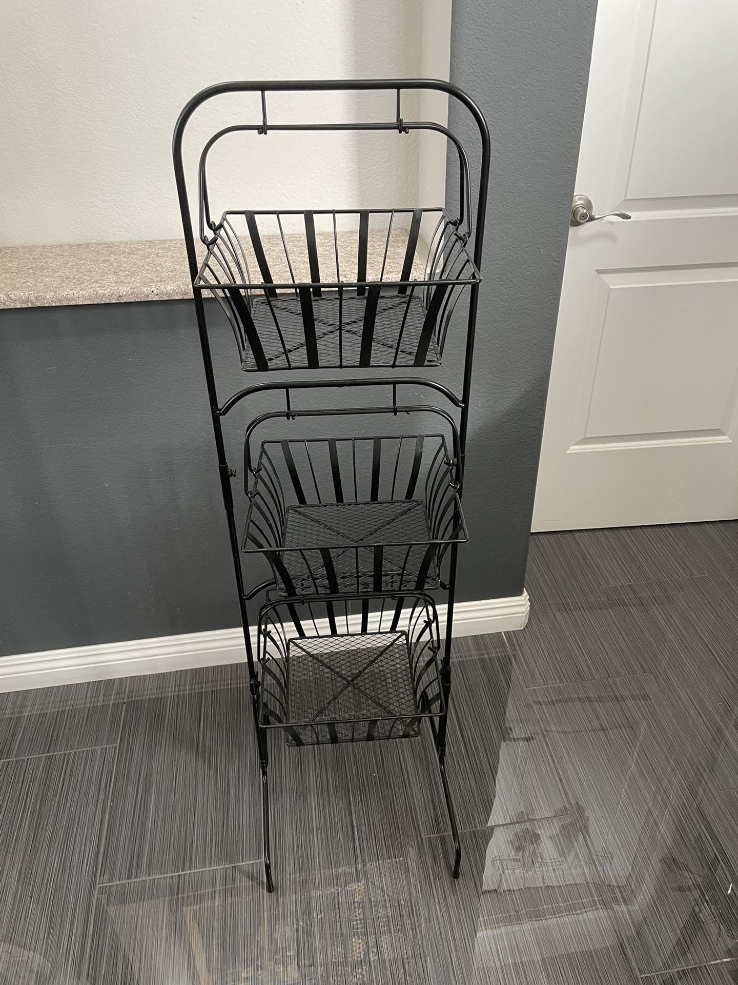 3 Tier Removable Wire Basket With Stand