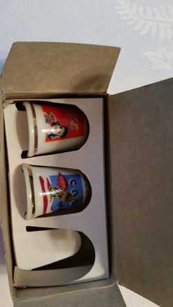 COCA COLA PORCELAIN THIMBLES.