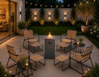 Patio furniture set with Fire pit