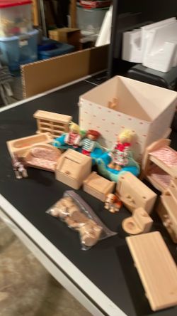 Vintage Wood Dollhouse Furniture