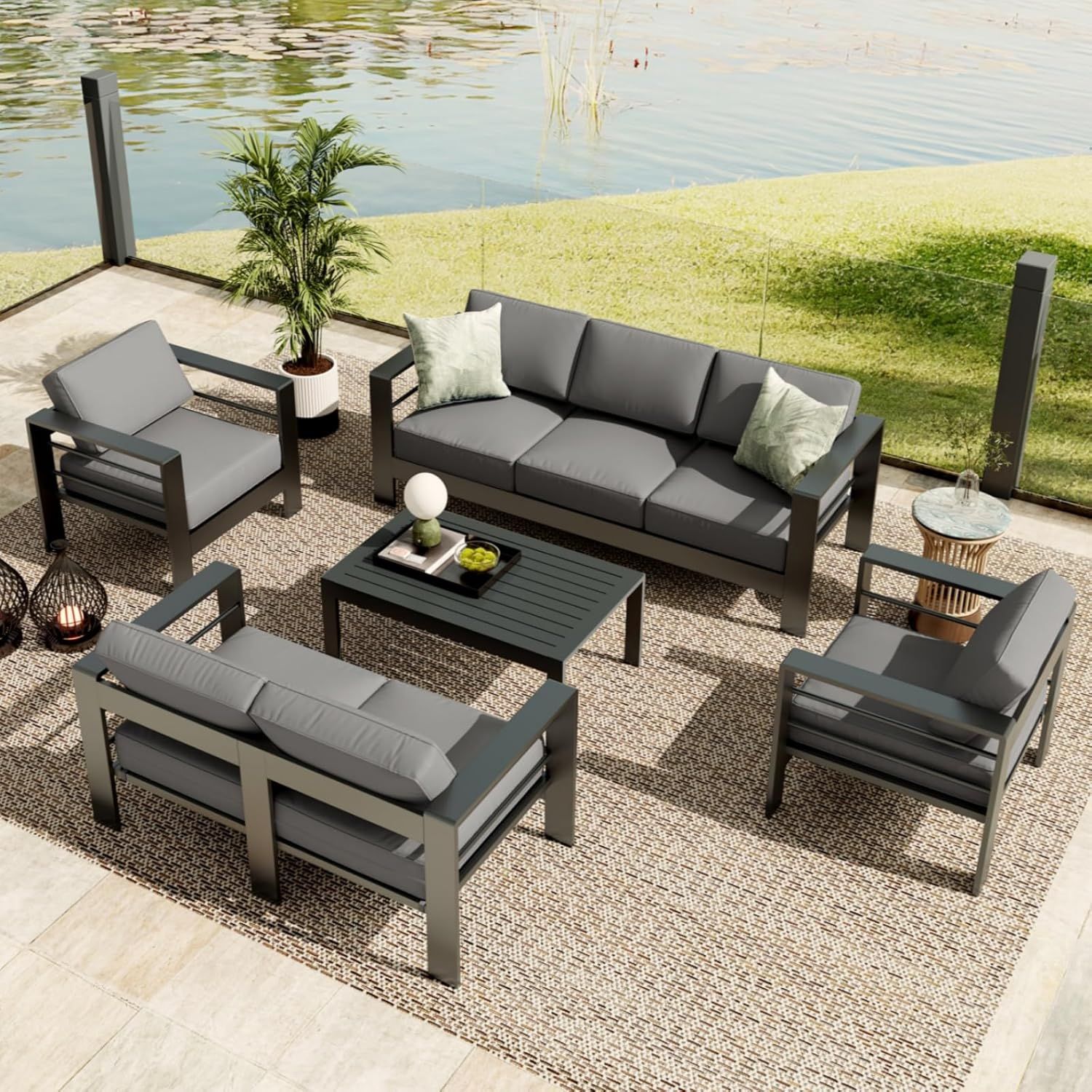 7 Seats Aluminum Patio Furniture Set