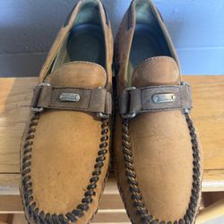 H.S. Trask Men's Cobbler Loafers Size 11M - Leather Upper, Moc Toe Driving Shoes